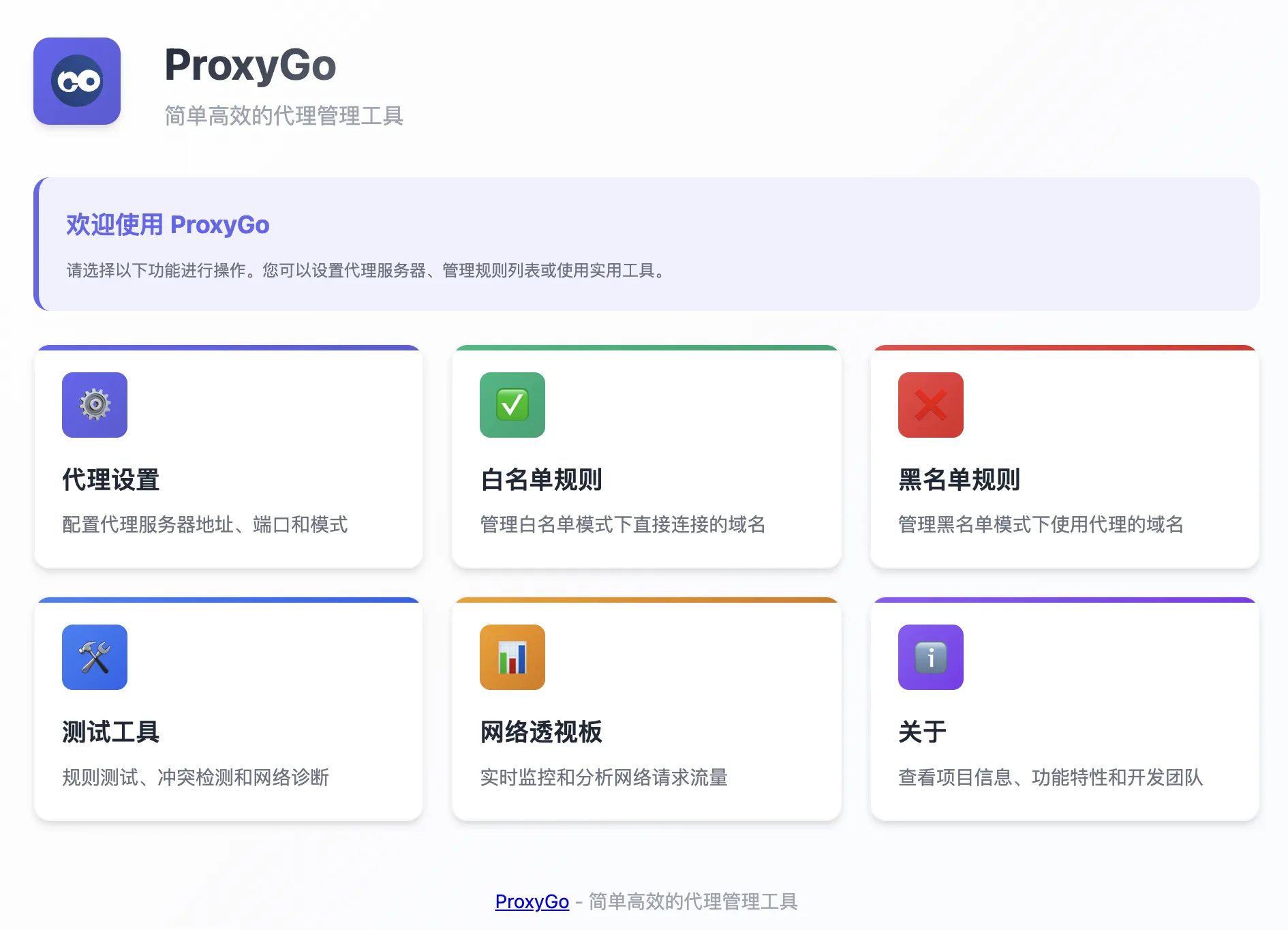 ProxyGo主界面